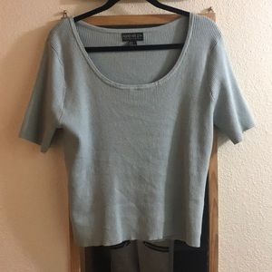 FOREVER 21+ Teal Scoop Neck Short Sleeve Sweater!